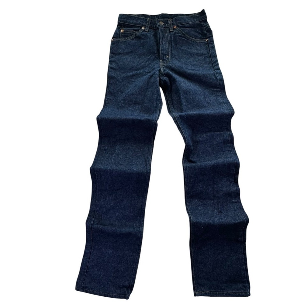 Vintage Levi's 20505 Orange Tab Made USA Jeans W29 L34 Dark Wash Straight Leg - Picture 5 of 16
